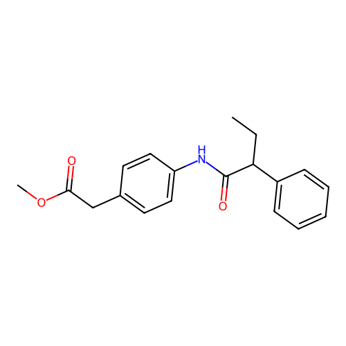 Methyl {4-[(2-phenylbutanoyl)amino]phenyl}acetate structure