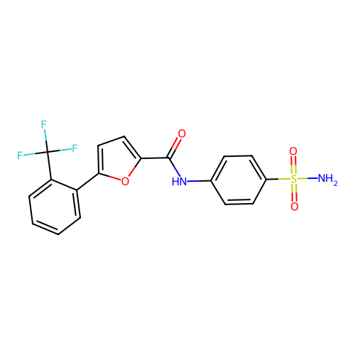 N-(4-sulfamoylphenyl)-5-[2-(trifluoromethyl)phenyl]furan-2-carboxamide structure