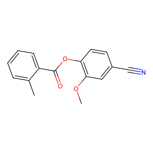 4-Cyano-2-methoxyphenyl 2-methylbenzoate structure