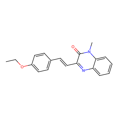 (E)-3-(4-ethoxystyryl)-1-methylquinoxalin-2(1H)-one structure