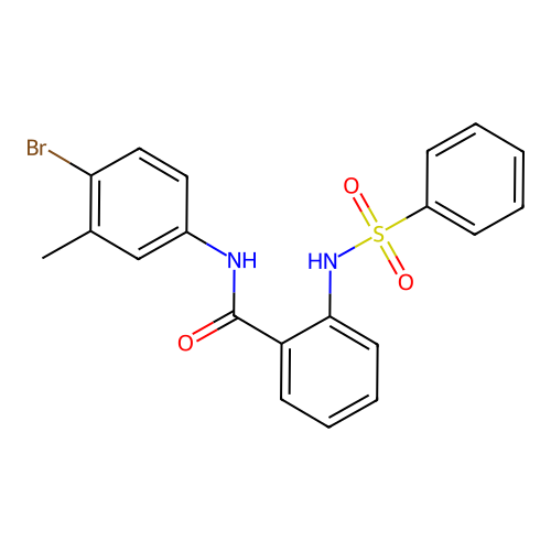 2-(benzenesulfonamido)-N-(4-bromo-3-methylphenyl)benzamide structure