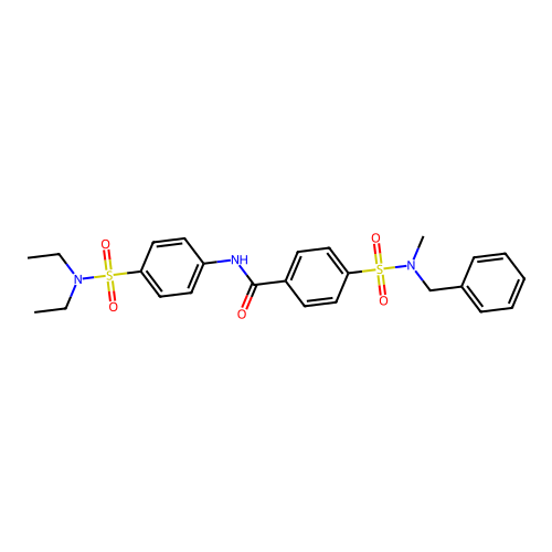 4-[benzyl(methyl)sulfamoyl]-N-[4-(diethylsulfamoyl)phenyl]benzamide structure