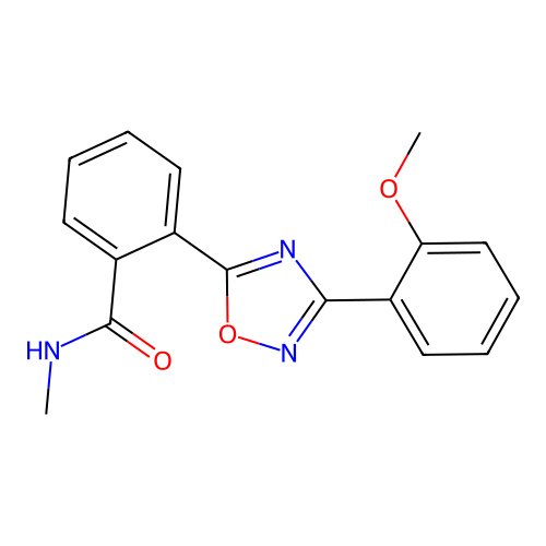 2-[3-(2-methoxyphenyl)-1,2,4-oxadiazol-5-yl]-N-methylbenzamide structure