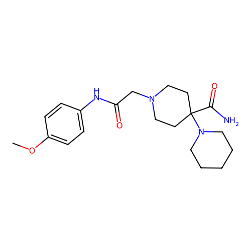 1'-{2-[(4-Methoxyphenyl)amino]-2-oxoethyl}-1,4'-bipiperidine-4'-carboxamide structure