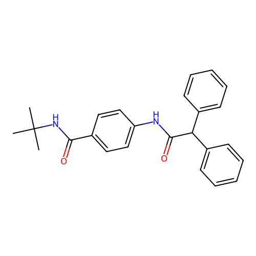 N-tert-butyl-4-[(diphenylacetyl)amino]benzamide structure
