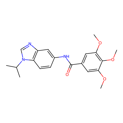 3,4,5-trimethoxy-N-(1-propan-2-ylbenzimidazol-5-yl)benzamide structure