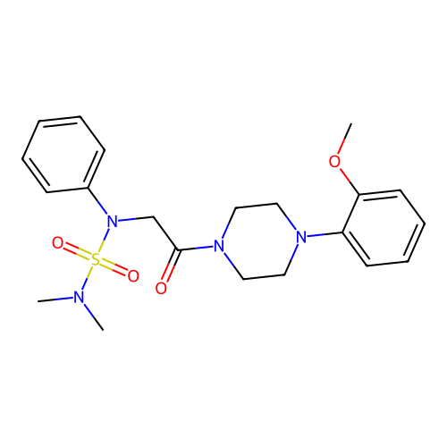 2-[N-(dimethylsulfamoyl)anilino]-1-[4-(2-methoxyphenyl)piperazin-1-yl]ethanone structure