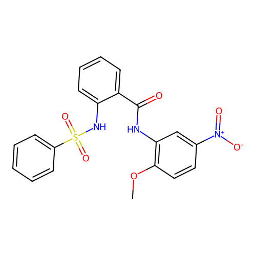 2-(benzenesulfonamido)-N-(2-methoxy-5-nitrophenyl)benzamide structure
