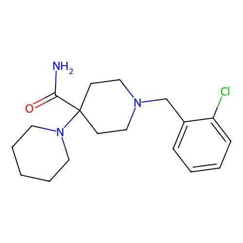 1'-(2-Chlorobenzyl)-1,4'-bipiperidine-4'-carboxamide structure
