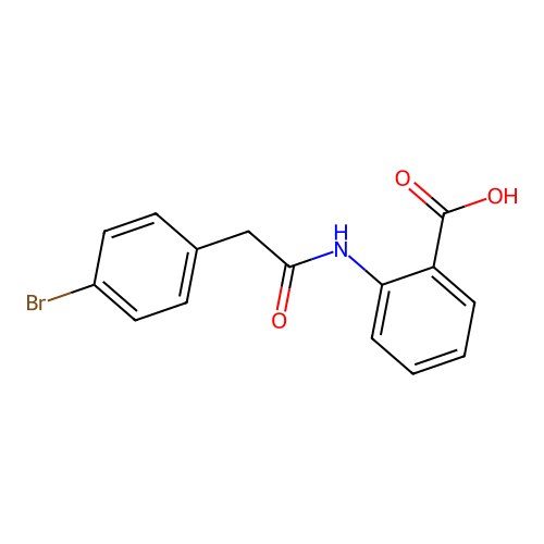 2-[2-(4-Bromophenyl)acetamido]benzoic acid structure