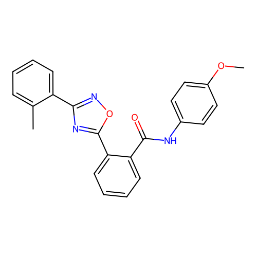 N-(4-methoxyphenyl)-2-[3-(2-methylphenyl)-1,2,4-oxadiazol-5-yl]benzamide structure