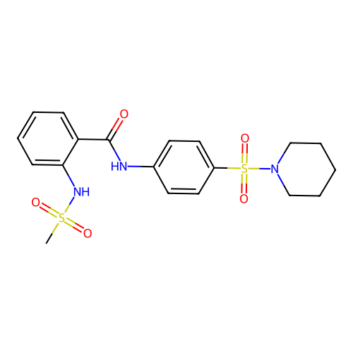 2-(methanesulfonamido)-N-(4-piperidin-1-ylsulfonylphenyl)benzamide structure