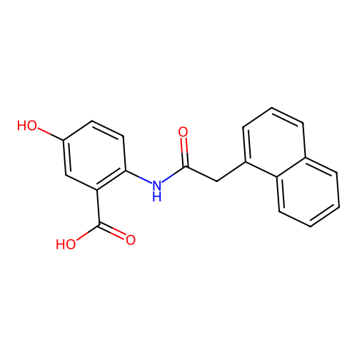 5-Hydroxy-2-[(naphthalen-1-ylacetyl)amino]benzoic acid structure