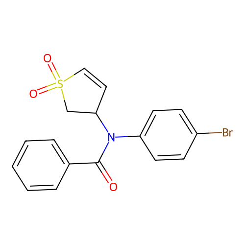 N-(4-bromophenyl)-N-(1,1-dioxido-2,3-dihydrothiophen-3-yl)benzamide structure