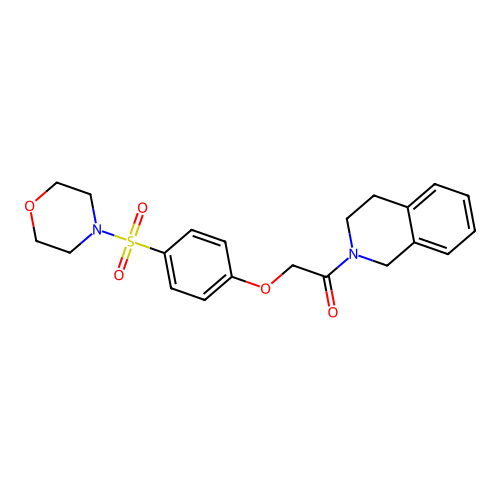 2-{[4-(4-Morpholinylsulfonyl)phenoxy]acetyl}-1,2,3,4-tetrahydroisoquinoline structure
