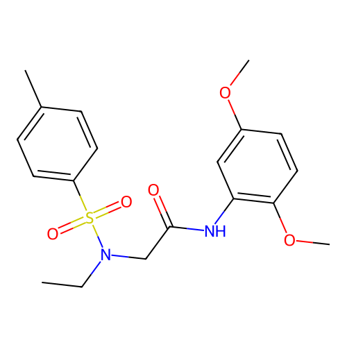 N-(2,5-dimethoxyphenyl)-N~2~-ethyl-N~2~-[(4-methylphenyl)sulfonyl]glycinamide structure