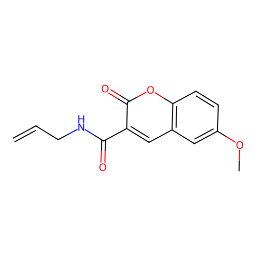 N-allyl-6-methoxy-2-oxo-2H-chromene-3-carboxamide structure