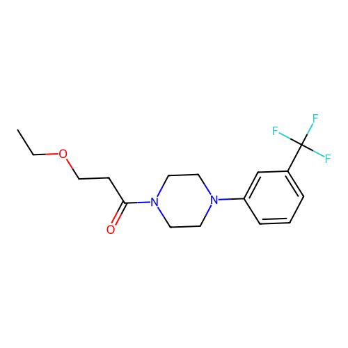 3-Ethoxy-1-[4-[3-(trifluoromethyl)phenyl]piperazin-1-yl]propan-1-one structure