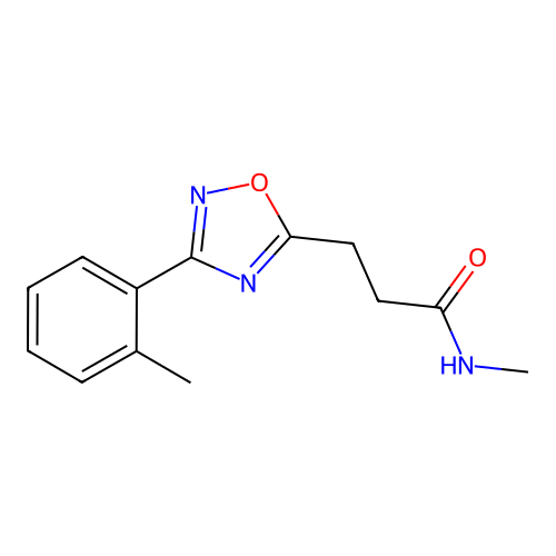 N-methyl-3-[3-(2-methylphenyl)-1,2,4-oxadiazol-5-yl]propanamide structure