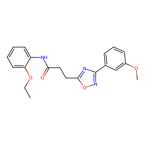 N-(2-ethoxyphenyl)-3-[3-(3-methoxyphenyl)-1,2,4-oxadiazol-5-yl]propanamide structure