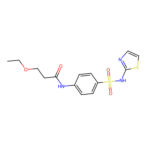 3-ethoxy-N-[4-(1,3-thiazol-2-ylsulfamoyl)phenyl]propanamide structure
