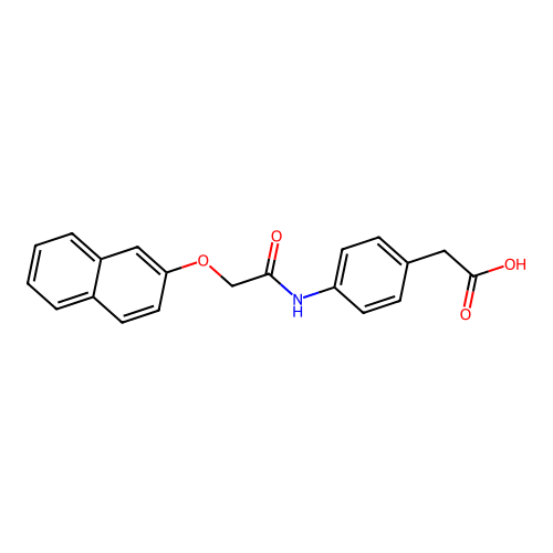 (4-{[(Naphthalen-2-yloxy)acetyl]amino}phenyl)acetic acid structure
