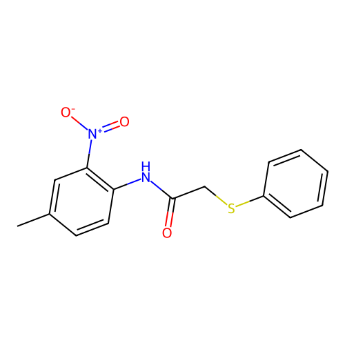N-(4-methyl-2-nitrophenyl)-2-phenylsulfanylacetamide structure