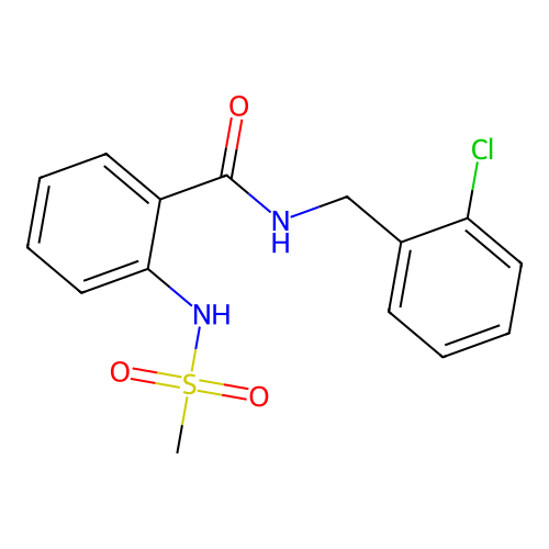 N-(2-chlorobenzyl)-2-[(methylsulfonyl)amino]benzamide structure