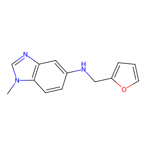 N-(furan-2-ylmethyl)-1-methylbenzimidazol-5-amine structure