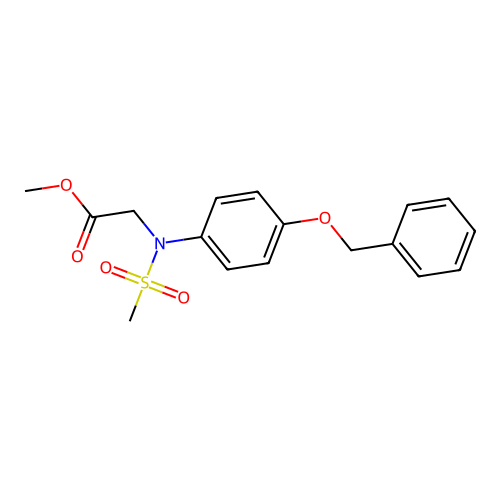 methyl N-[4-(benzyloxy)phenyl]-N-(methylsulfonyl)glycinate structure