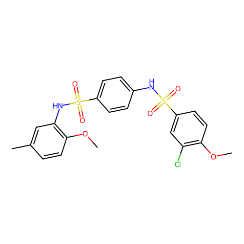 3-chloro-4-methoxy-N-[4-[(2-methoxy-5-methylphenyl)sulfamoyl]phenyl]benzenesulfonamide structure