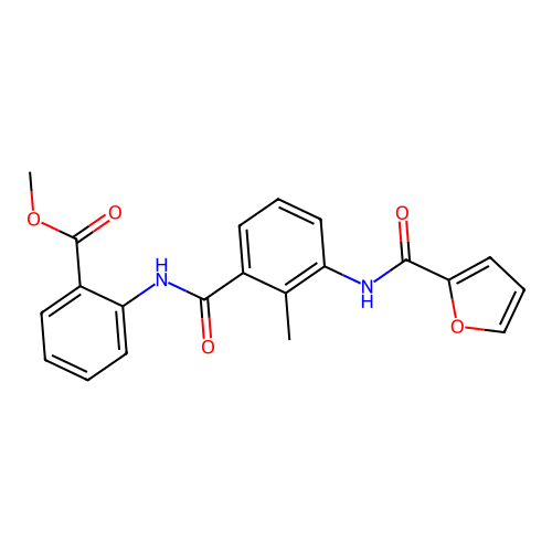 Methyl 2-[({3-[(furan-2-ylcarbonyl)amino]-2-methylphenyl}carbonyl)amino]benzoate structure