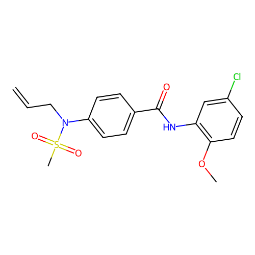 N-(5-chloro-2-methoxyphenyl)-4-[methylsulfonyl(prop-2-enyl)amino]benzamide structure