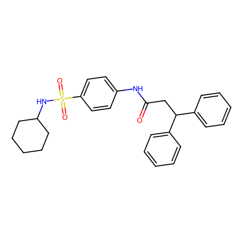 N-[4-(cyclohexylsulfamoyl)phenyl]-3,3-diphenylpropanamide structure