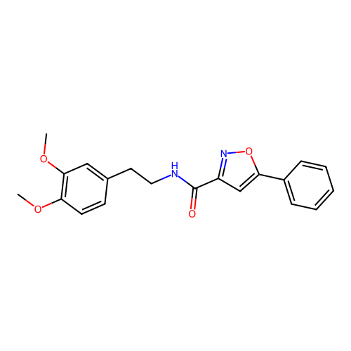 N-[2-(3,4-dimethoxyphenyl)ethyl]-5-phenyl-1,2-oxazole-3-carboxamide structure