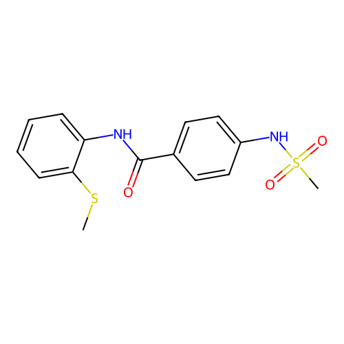 4-(methanesulfonamido)-N-(2-methylsulfanylphenyl)benzamide structure
