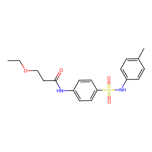 3-ethoxy-N-[4-[(4-methylphenyl)sulfamoyl]phenyl]propanamide structure