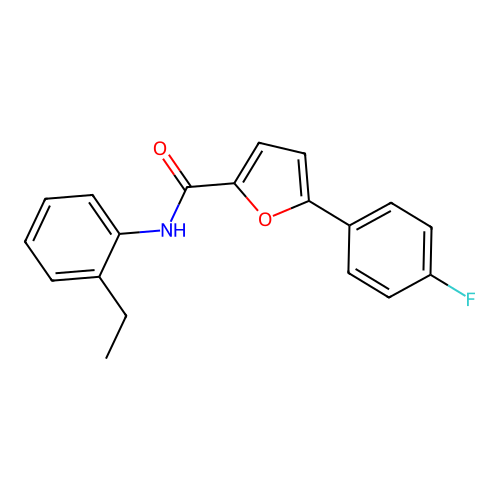 N-(2-ethylphenyl)-5-(4-fluorophenyl)furan-2-carboxamide structure