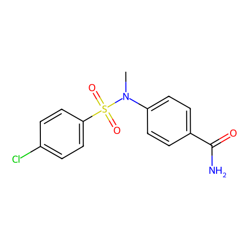 4-[(4-Chlorophenyl)sulfonyl-methylamino]benzamide structure
