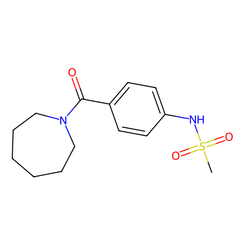 N-[4-(azepane-1-carbonyl)phenyl]methanesulfonamide structure