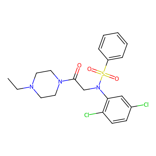 N-(2,5-dichlorophenyl)-N-[2-(4-ethylpiperazin-1-yl)-2-oxoethyl]benzenesulfonamide structure