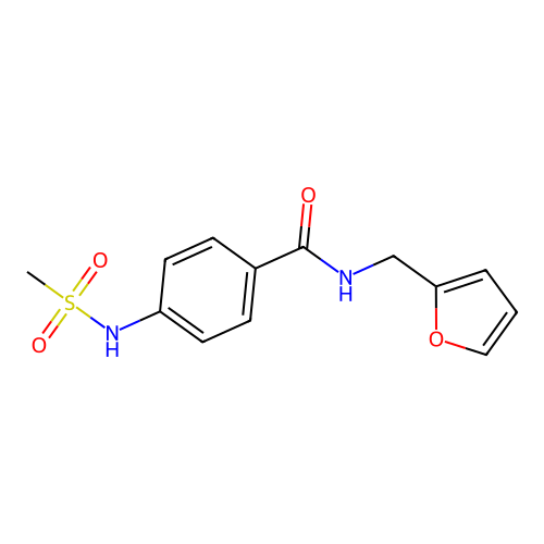 N-(furan-2-ylmethyl)-4-(methanesulfonamido)benzamide structure