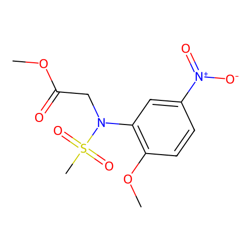 methyl N-(2-methoxy-5-nitrophenyl)-N-(methylsulfonyl)glycinate structure
