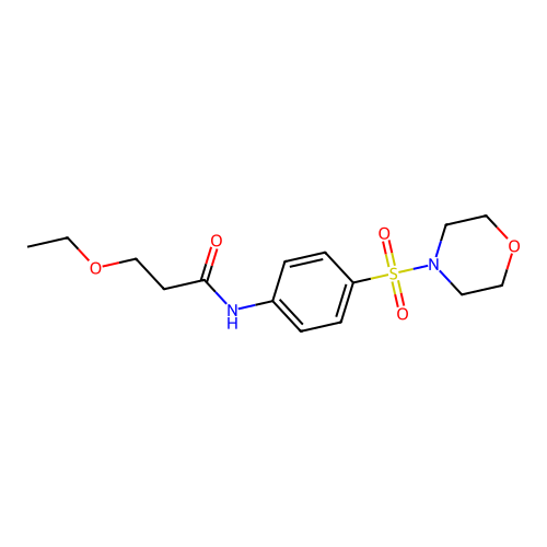 3-ethoxy-N-(4-morpholin-4-ylsulfonylphenyl)propanamide structure