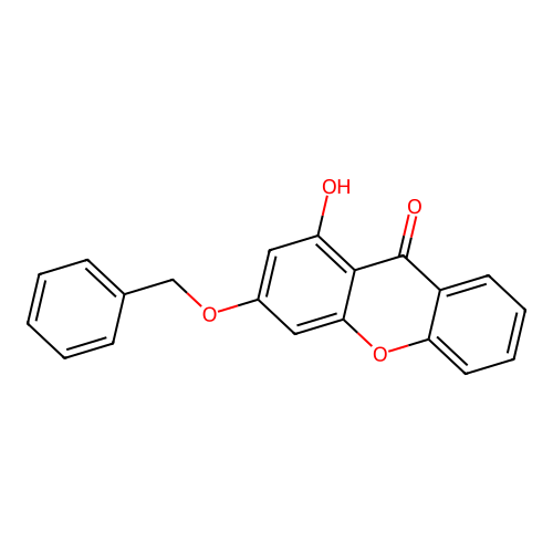 1-Hydroxy-3-phenylmethoxyxanthen-9-one structure