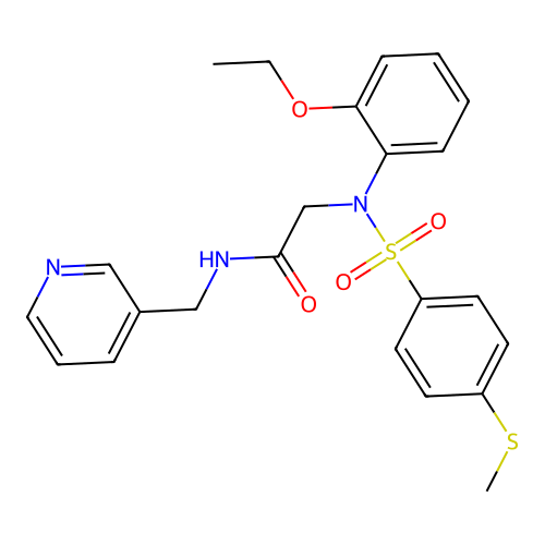 2-[(2-Ethoxyphenyl)[[4-(methylthio)phenyl]sulfonyl]amino]-N-(3-pyridinylmethyl)acetamide structure