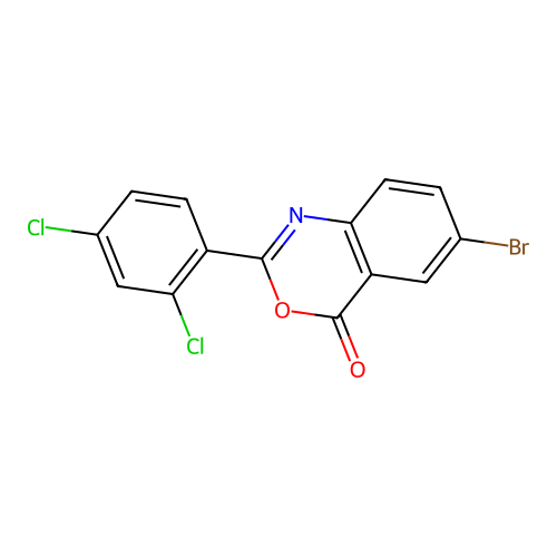 6-Bromo-2-(2,4-dichlorophenyl)-3,1-benzoxazin-4-one structure