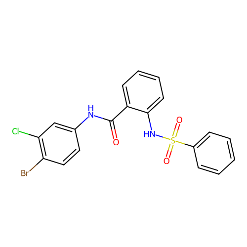 2-(benzenesulfonamido)-N-(4-bromo-3-chlorophenyl)benzamide structure
