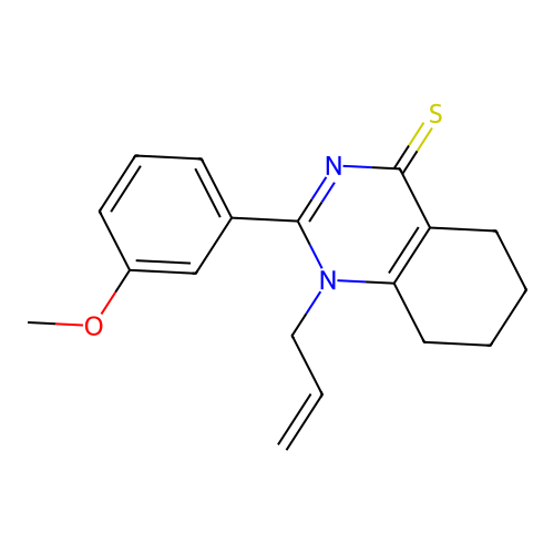 1-allyl-2-(3-methoxyphenyl)-5,6,7,8-tetrahydroquinazoline-4(1H)-thione structure