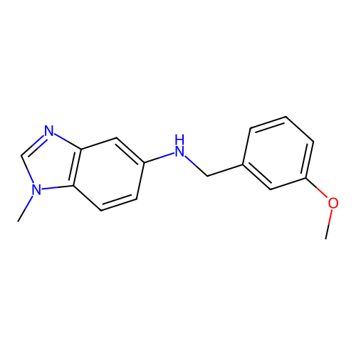 N-[(3-methoxyphenyl)methyl]-1-methylbenzimidazol-5-amine structure